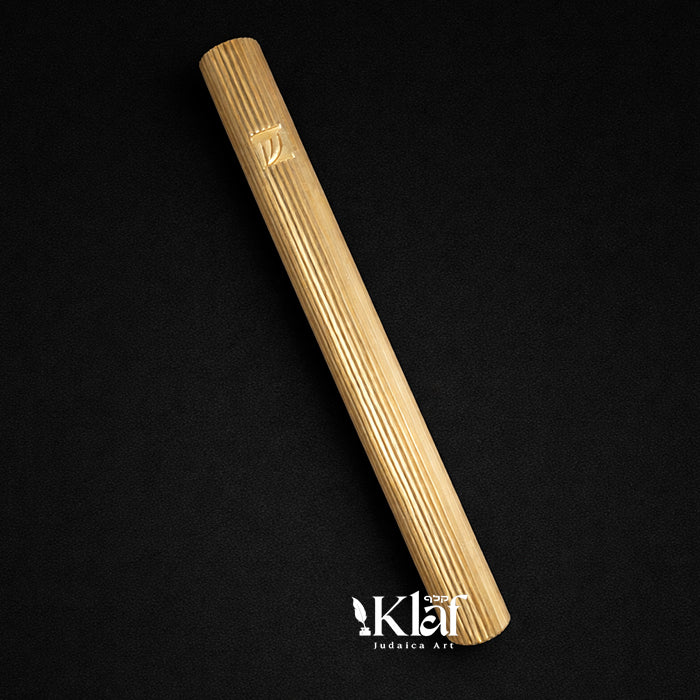 Brass Cylinder Fluted Gold