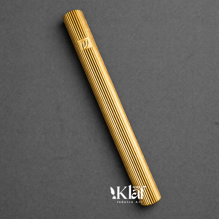 Brass Cylinder Fluted Gold