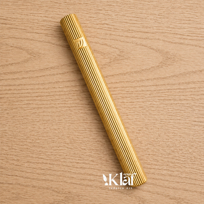 Brass Cylinder Fluted Gold