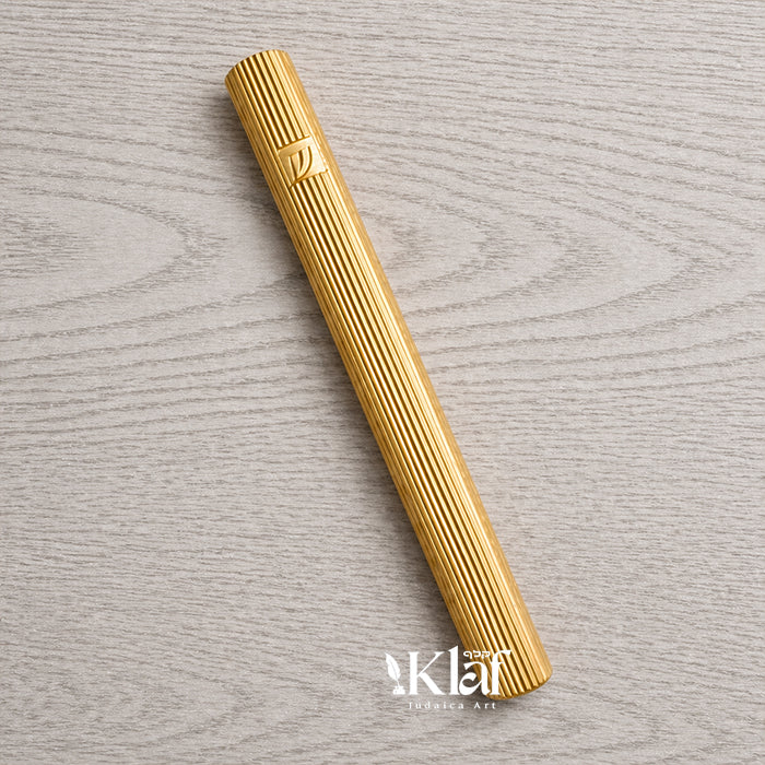 Brass Cylinder Fluted Gold