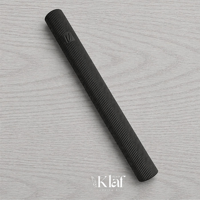 Brass Cylinder Fluted Black