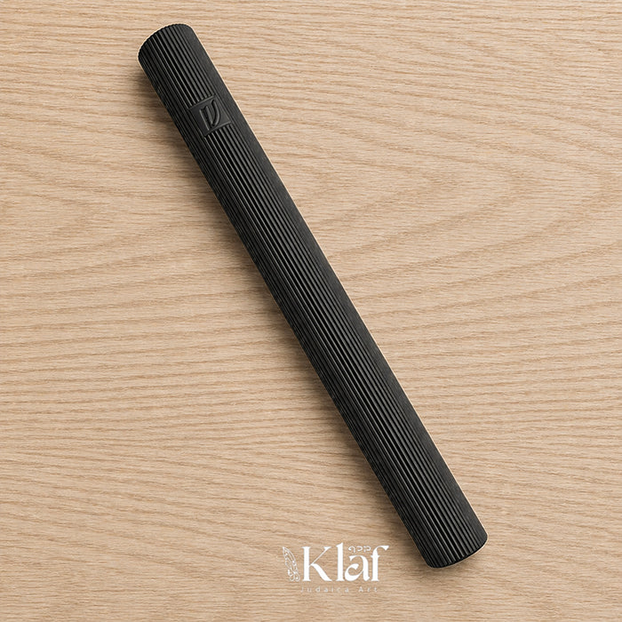 Brass Cylinder Fluted Black