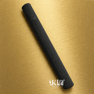 Brass Cylinder Fluted Black