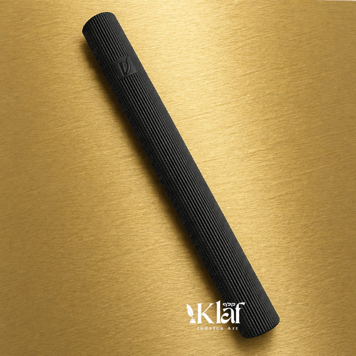 Brass Cylinder Fluted Black