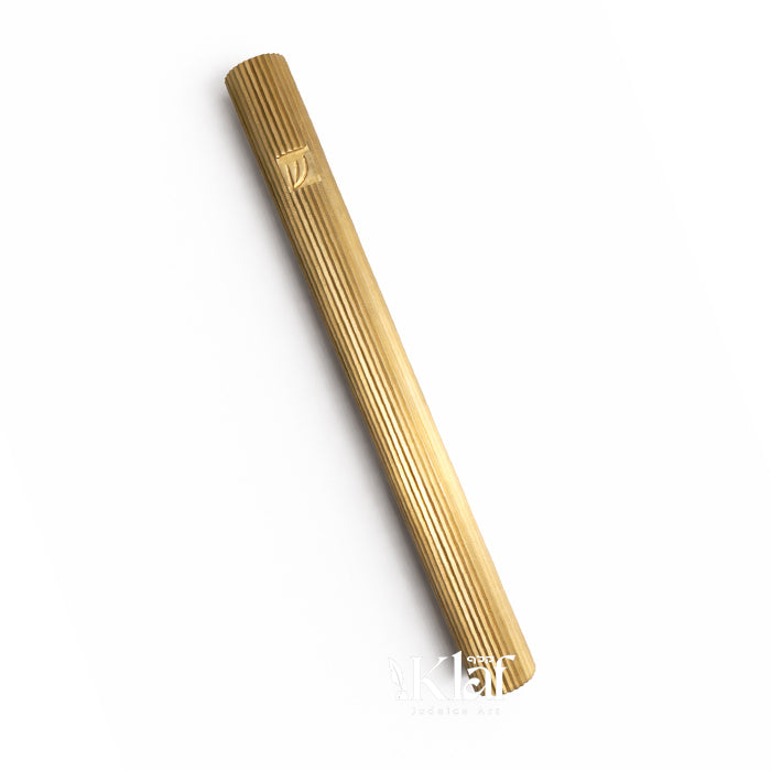 Brass Cylinder Fluted Gold