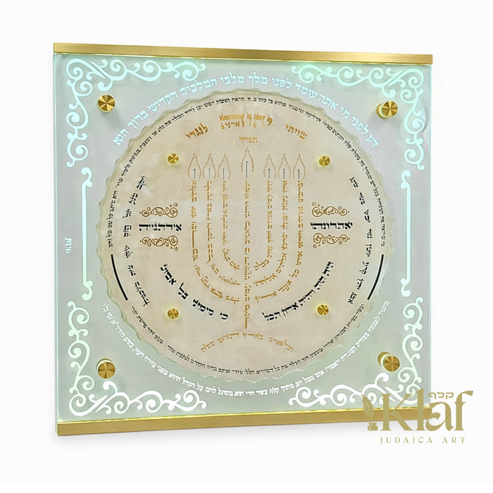 Lamnatziach Tzirus Menorah - Wall Mounted